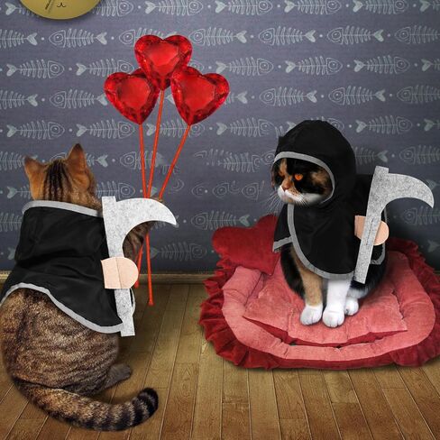 Ipetboom Halloween Cat Cloak، قطعة واحدة من ملابس الهالوين للحيوانات الأليفة، زي عباءة القطة in Saudi Arabia