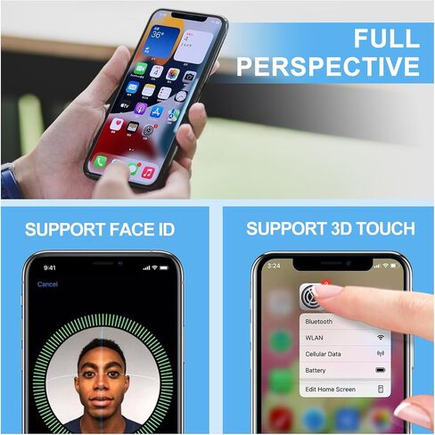 for iPhone 12/12 Pro Screen Replacement Kit Inch LCD Display Full HD Digitizer Support 3D Touch Face ID with Full Repair Tools Waterproof Frame Sticker Screen Protector for A2172 A2403 A2341 A2407 in Saudi Arabia