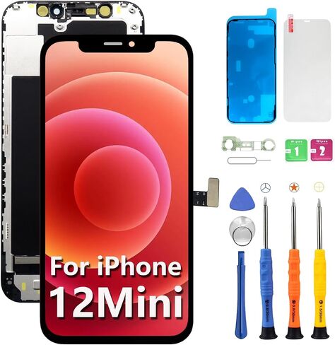 for iPhone 12/12 Pro Screen Replacement Kit Inch LCD Display Full HD Digitizer Support 3D Touch Face ID with Full Repair Tools Waterproof Frame Sticker Screen Protector for A2172 A2403 A2341 A2407 in Saudi Arabia