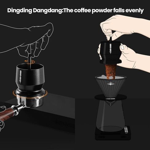 MHW-3BOMBER 51-54mm Blind Shaker Espresso Coffee Powder Receiver Container Espresso Grounds Cup 51mm/53mm/54mm，Black DR5504B in Saudi Arabia