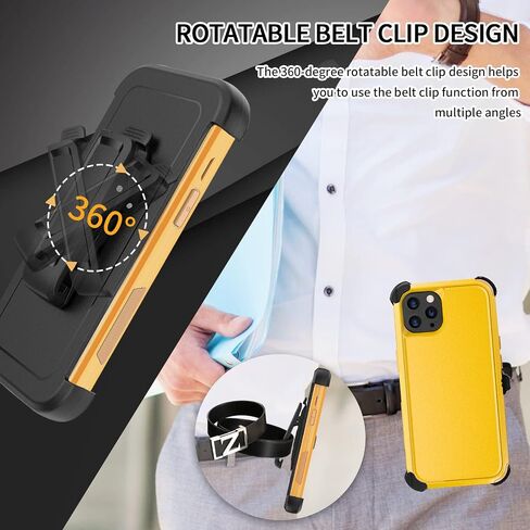 Unitedtime for iPhone 13 Pro Case Magnetic Compatible with MagSafe with Belt-Clip Holster, Rugged Shockproof Military Grade Tough Bumper Phone Cover Heavy Duty (Camouflage) in Saudi Arabia