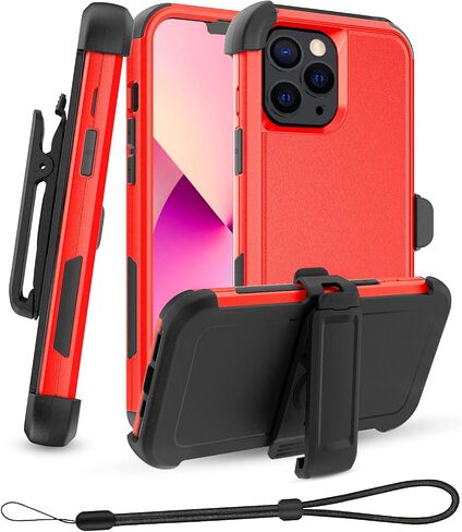 Unitedtime for iPhone 13 Pro Case Magnetic Compatible with MagSafe with Belt-Clip Holster, Rugged Shockproof Military Grade Tough Bumper Phone Cover Heavy Duty (Camouflage) in Saudi Arabia