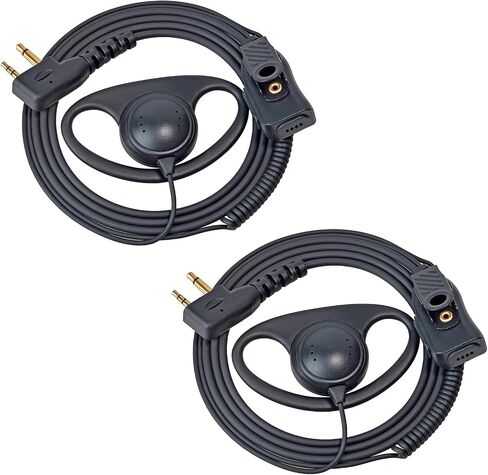 سماعة أذن راديو، قطعة أذن على شكل حرف D مع ميكروفون PTT لميدلاند LXT500VP3 GXT1050VP4 GXT1000XB Icom IC-V8 V80 V80E V82 V85 F4026 F3G F4G (عبوة من قطعتين) in Saudi Arabia