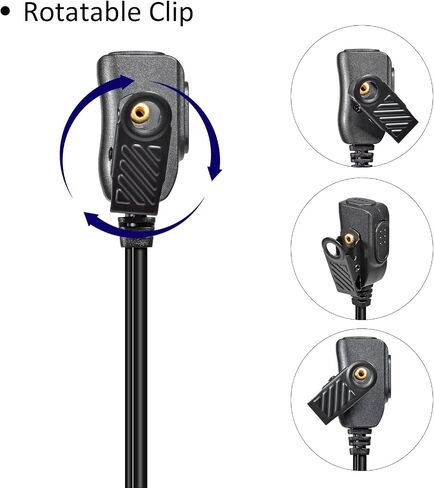 سماعة أذن راديو، قطعة أذن على شكل حرف D مع ميكروفون PTT لميدلاند LXT500VP3 GXT1050VP4 GXT1000XB Icom IC-V8 V80 V80E V82 V85 F4026 F3G F4G (عبوة من قطعتين) in Saudi Arabia