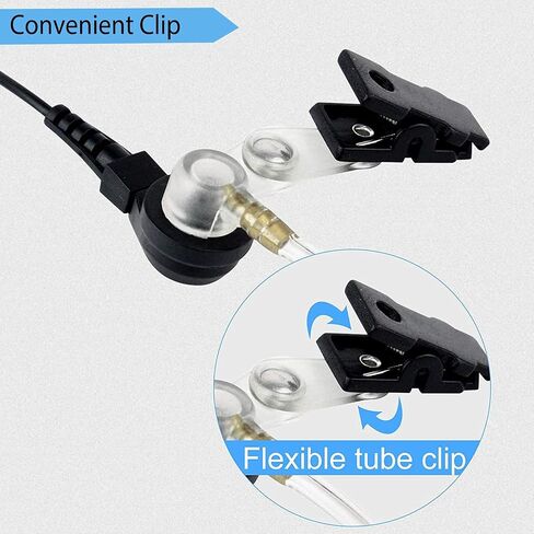 سماعة أذن Retevis Walkie Talkie مع ميكروفون، أنبوب صوتي، سلك طويل، 2 دبوس، لـ RT22 RT68 RT21 H-777 RT19 RT15 RT18 NR10، متوافقة مع pxton Kenwood SAMCOM Walkie Talkie، سماعة أذن راديو ثنائية الاتجاه (5 عبوات) in Saudi Arabia