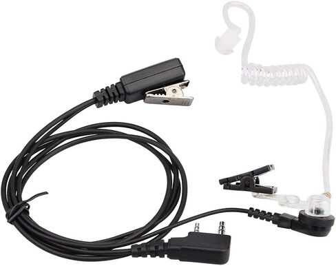 سماعة أذن Retevis Walkie Talkie مع ميكروفون، أنبوب صوتي، سلك طويل، 2 دبوس، لـ RT22 RT68 RT21 H-777 RT19 RT15 RT18 NR10، متوافقة مع pxton Kenwood SAMCOM Walkie Talkie، سماعة أذن راديو ثنائية الاتجاه (5 عبوات) in Saudi Arabia