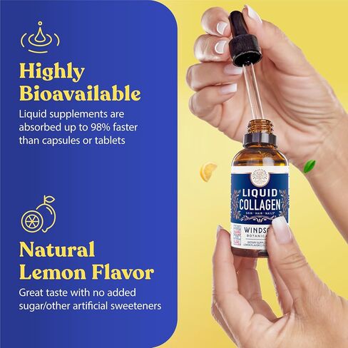 Vegan Collagen Builder Liquid Supplement - Collagen Booster with Vitamin C, Biotin, Hyaluronic Acid & Amino Acids - Vegetarian Collagen for Women, Organic Fruit & Vegetable Blend - 120ml, 60 Day in Kuwait