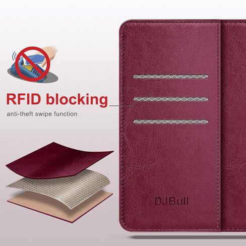 حافظة محفظة 2 في 1 قابلة للفصل لهاتف iPhone XR مع حامل بطاقة الائتمان، RFID Blocking، غطاء حماية من جلد البولي يوريثان قابل للطي للنساء والرجال لهاتف Apple XR، أحمر نبيذي in Saudi Arabia