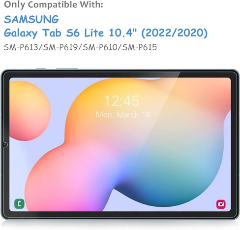 Watana [واقي شاشة مكون من عبوتين لجهاز Samsung Galaxy Tab S6 Lite 2022/2020، مقاس 10.4 بوصة (SM-P613/SM-P619/SM-P610/SM-P615)، غشاء زجاجي مقوى للكمبيوتر اللوحي متوافق مع قلم S، [مقاوم للخدش] [خالية من الفقاعات] in Saudi Arabia