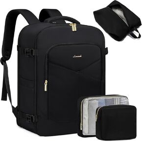 LOVEVOOK Large Travel Backpack for Women&Men,TSA Carry on Backpack for Airplanes with 3 Packing Cubes,Personal Item Travel Bag Fit 17" Laptop,40L Waterproof Travel Essentials Airline Approved Luggage