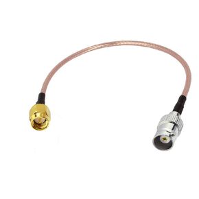BNC Cable SMA Male to BNC Female Cable SMA Connector (30cm/12inch) for rf Applications/Wireless LAN Devices/Wi-Fi Radios External Antenna etc