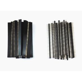 Honbay 40pcs 40 Pin Single Row Male and Female Pin Header Connector Kit PCB Pin Strip for Arduino