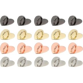 EXCEART 20pcs Mobile Phone String Clip Cute Phone Ring Holder Phone Finger Holder Ornament Holders Heart Phone Syand Phone Finger Hook Phone Finger Hoop Phone Grip Buckle Alloy Motorcycle