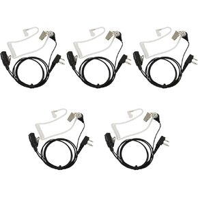 Midland Walkie Talkie Earpiece,Covert Acoustic Tube Earpiece Headset with PTT is Compatible with MidlandGXT1000VP4 LXT500VP3 GXT1050VP4 GXT1000XB (5 Pack)