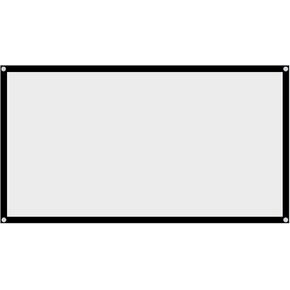 Projector Curtain, Foldable Non-Crease Projection Screen Portable White for Home Theater Movies Outdoor Indoor(72inch) in Kuwait
