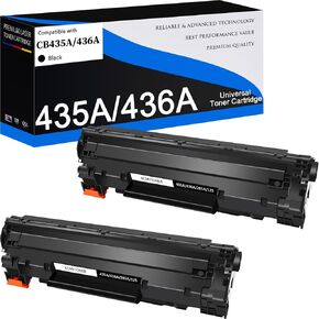 35A 36A Toner 2pk Compatible Universal Toner Cartridge Replacement for HP 35A CB435A 36A CB436A for Laserjet P1005 P1006 P1505 P1505n M1522n M1522nf M1120n M1120a