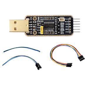 Waveshare USB to UART Debugger Module for Raspberry Pi 5, Type-A Port, Onboard UART Connector, High Baud Rate Transmission, Multi Connection Methods, Multi System Support
