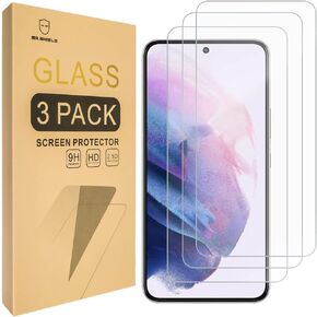 Mr.Shield [3-Pack] Designed For Samsung Galaxy S22 5G [Tempered Glass] [Japan Glass with 9H Hardness] Screen Protector with Lifetime Replacement