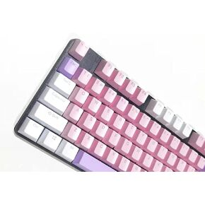 مجموعة 104 أغطية مفاتيح | أغطية مفاتيح ABS بإضاءة خلفية للوحة المفاتيح الميكانيكية MX - ملف تعريف OEM للوحة المفاتيح الميكانيكية 61 87 104 (104، أرجواني + وردي + أبيض) in Kuwait