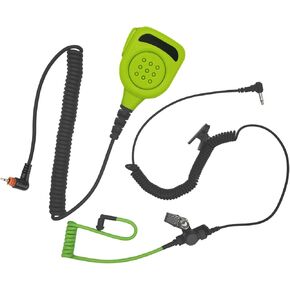 Waterproof Shoulder Mic with 3.5mm Listen Earpiece Walkie Talkie Lapel Microphone Hands Free Speaker Mike for Motorola sl1m sl1k sl300 tlk100 sl7550 sl3500e(Green)