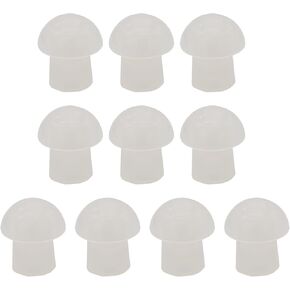 Replacement Mushroom Earbuds Ear Tips Compatible with Motorola Kenwood Baofeng Two Way Radio Air Acoustic Coil Tube Earpiece Transparent Security Headset (10 Pack)
