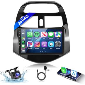 Hodozzy 2G 64G Android Car Stereo for Chevrolet Chevy Spark 2011-2014 Radio Carplay Wireless Android Auto,9 inch Touch Screen with GPS/WiFi/Bluetooth, FM RDS, Mirror Link, Backup Camera Radio