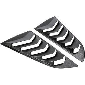 HECASA Rear & Side Window Louver Compatible with 2014-2019 C7 Corvette Stingray Grand Sport Z06 Z51 ZR1 Sun Shade Cover ABS Plastic Black