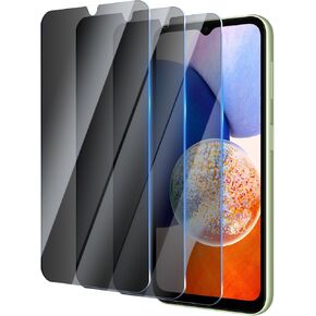 Privacy Screen Protector for Samsung Galaxy A12/A13/A03/A03S/A04/A32 5G 6.5 Inch 3 Pack, Tempered Glass Film Anti-spy Scratch Resistant 9H Hardness Case Friendly