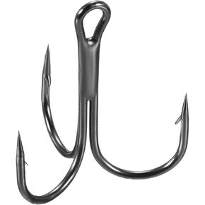 PATIKIL Fishing Treble Hooks, Strong Treble Fish Hook High Carbon Steel Fishing Hooks Round Bend Barbed for Freshwater Saltwater