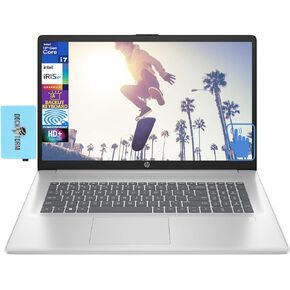 HP 17t Business Laptop 17.3" Touchscreen Brightview HD+ Display (Intel i7-1355U, 64GB RAM, 2TB PCIe SSD, Intel Iris Xe, Backlit KYB, Fingerprint, WiFi 6, HD Webcam, Win 11 Pro) w/DKZ USB Port Expander