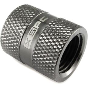 XSPC G1/4" Female to Female Rotary Fitting, Black Chrome