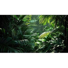 Aquarium Background Enchanting Beauty of Jungle Terrarium Backdrop Nature Jungle Green Leaf Palms Fish Tank Background Reptile Habitat Backdrop Wallpaper Poster Decor Vinyl 48x20in