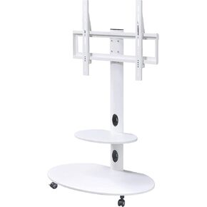 Proman Products Venus Mobile TV Stand ST17177 for Television up to 75", 31.5" W x 19" D x 45" - 48" Adjustable H, White