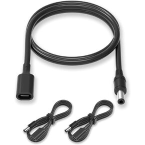 (3 عبوات 1 قدم) كابل محول USB C إلى DC 5.5 مم × 2.1 مم، كابل 15 وات 5 فولت من النوع C مستقيم أنثى إلى ذكر كابلات تمديد عالمية لجهاز توجيه كاميرا الويب، الكاميرا، مروحة صغيرة، DVR، الماسح الضوئي in Kuwait