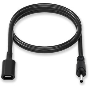 1Ft 3.5mm x 1.35mm USB C to DC Adapter Cable, PD 15W 5V Type C Female to DC Power Charger Converter Cable for Webcam Router, Camera, Mini Fan, DVR, Scanner, 3Pack