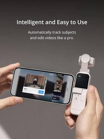مجموعة DJI Pocket 2 الحصرية (أبيض غروب الشمس) - كاميرا تسجيل فيديو بحجم الجيب، محور ثلاثي المحاور بمحرك، مسجل فيديو 4K، صورة 64 ميجابكسل، ActiveTrack 3.0، فيديو YouTube TikTok، لأجهزة Android وiPhone in Saudi Arabia