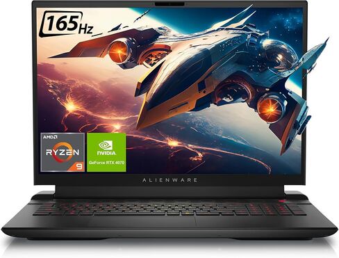 كمبيوتر محمول Alienware M18 للألعاب، AMD Ryzen 9 7845HX، ذاكرة وصول عشوائي DDR5 سعة 32 جيجابايت، محرك أقراص SSD سعة 2 تيرابايت، NVIDIA GeForce RTX 4070، شاشة 18 FHD+، لوحة مفاتيح بإضاءة خلفية، Windows 11 Pro، Dark Metallic Moon، أسود in Kuwait