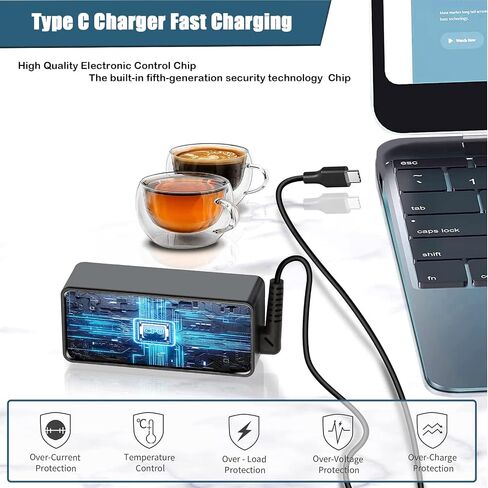 45W USB C Type C Laptop Charger Compatible with HP, Dell, Lenovo, Acer, Asus, Samsung, Google Fast Charging Chromebook Charger AC Adapter Power Cord Supply in Saudi Arabia