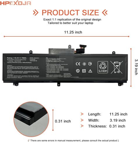 C41N1837 استبدال بطارية الكمبيوتر المحمول ASUS Rog Zephyrus GU502 GU502DU GU502GV GU502LU GU502LW GU502LV GX502LXS GX502GV GX502GW Rog Zephyrus G15 GA502 GA502D GA502DU GA502GU GA502IV in Kuwait