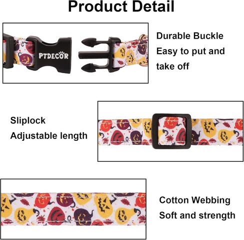 PTDECOR Christmas Dog Collar Adjustable Red Green Dog Collars Santa Box Dog Collars Christmas Collars for Large Dogs Pets (Christmas, Large) in Saudi Arabia