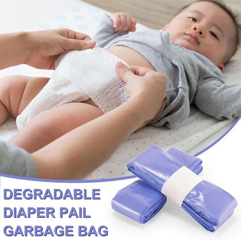 10 عبوات من أكياس إعادة التعبئة المتوافقة مع فضلات الجني - عبوات فضلات القطط بطول 15 قدم، وحقيبة بديلة للتخلص منها سهلة التركيب (لا تشمل الخرطوشة) (أرجواني) in Kuwait