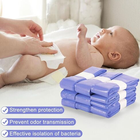 10 عبوات من أكياس إعادة التعبئة المتوافقة مع فضلات الجني - عبوات فضلات القطط بطول 15 قدم، وحقيبة بديلة للتخلص منها سهلة التركيب (لا تشمل الخرطوشة) (أرجواني) in Kuwait