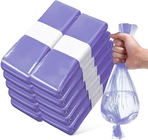 10 عبوات من أكياس إعادة التعبئة المتوافقة مع فضلات الجني - عبوات فضلات القطط بطول 15 قدم، وحقيبة بديلة للتخلص منها سهلة التركيب (لا تشمل الخرطوشة) (أرجواني) in Kuwait