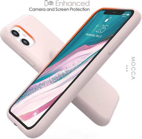 MOCCA for iPhone 11 Case with Ring Kickstand | Super Soft Microfiber Lining | Anti-Scratch Liquid Silicone Shock-Absorbing Case for iPhone 11 - Pink Sand in Saudi Arabia