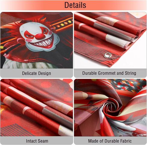 Tatuo Halloween Circus Photography Backdrop 6x4 ft Creepy Carnival Party Decoration Halloween Scary Clown Banner Horror Theme Welcome to The Carnival Background for Birthday Party Decor Supplies in Saudi Arabia