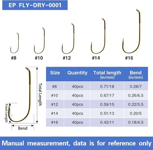 Fly Hooks Assortment of Best Sizes Dry Wet Nymph Shrimp&Pupa, Streamer, Caddis, Jig, Scud Flies Great Value Package Micro Barbed Bronze Forged Fishing Hooks in Saudi Arabia