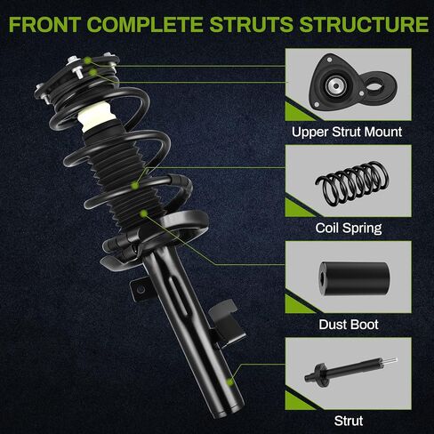 Autosaver88 Pair New Front Complete Quick Struts Shock Coil Spring Assembly Compatible with 2005 2006 2007 2008 2009 2010 Chrysler 300, 2006 2007 2008 2009 2010 Dodge Charger, 2005-2008 Dodge Magnum in Kuwait