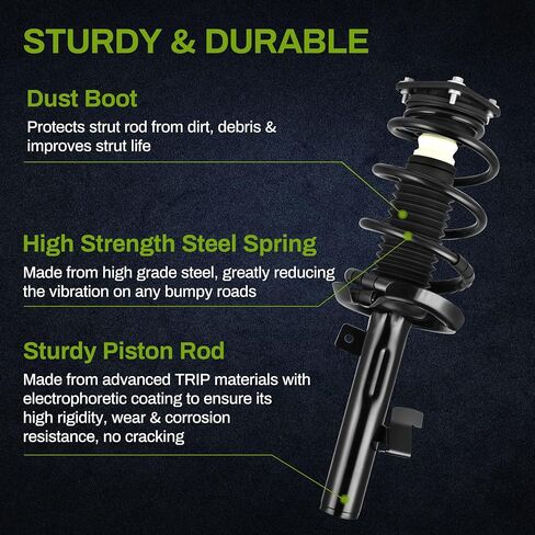 Autosaver88 Pair New Front Complete Quick Struts Shock Coil Spring Assembly Compatible with 2005 2006 2007 2008 2009 2010 Chrysler 300, 2006 2007 2008 2009 2010 Dodge Charger, 2005-2008 Dodge Magnum in Kuwait