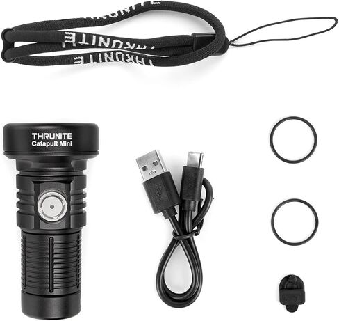 ThruNite Catapult Mini, Max 598 Meters Throw 680 Lumens LED Flashlight USB-C Rechargeable Handheld EDC Flashlights Searchlight Cool White in Saudi Arabia