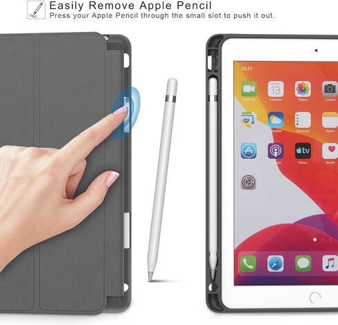 Hi Space for iPad 9th 8th 7th Generation Case for iPad 10.2 Case 2021 2020 2019 Dog with Pencil Holder, Cartoon Cute Shockproof Protective Cover Auto Sleep Wake for A2270 A2428 A2429 A2197 in Saudi Arabia